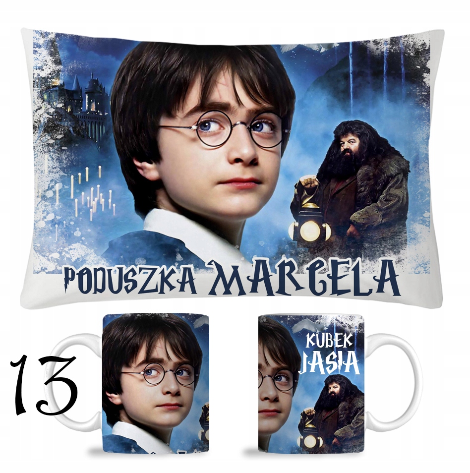 ZESTAW PODUSZKA KUBEK HARRY POTTER PREZENT + IMIĘ Rodzaj inny