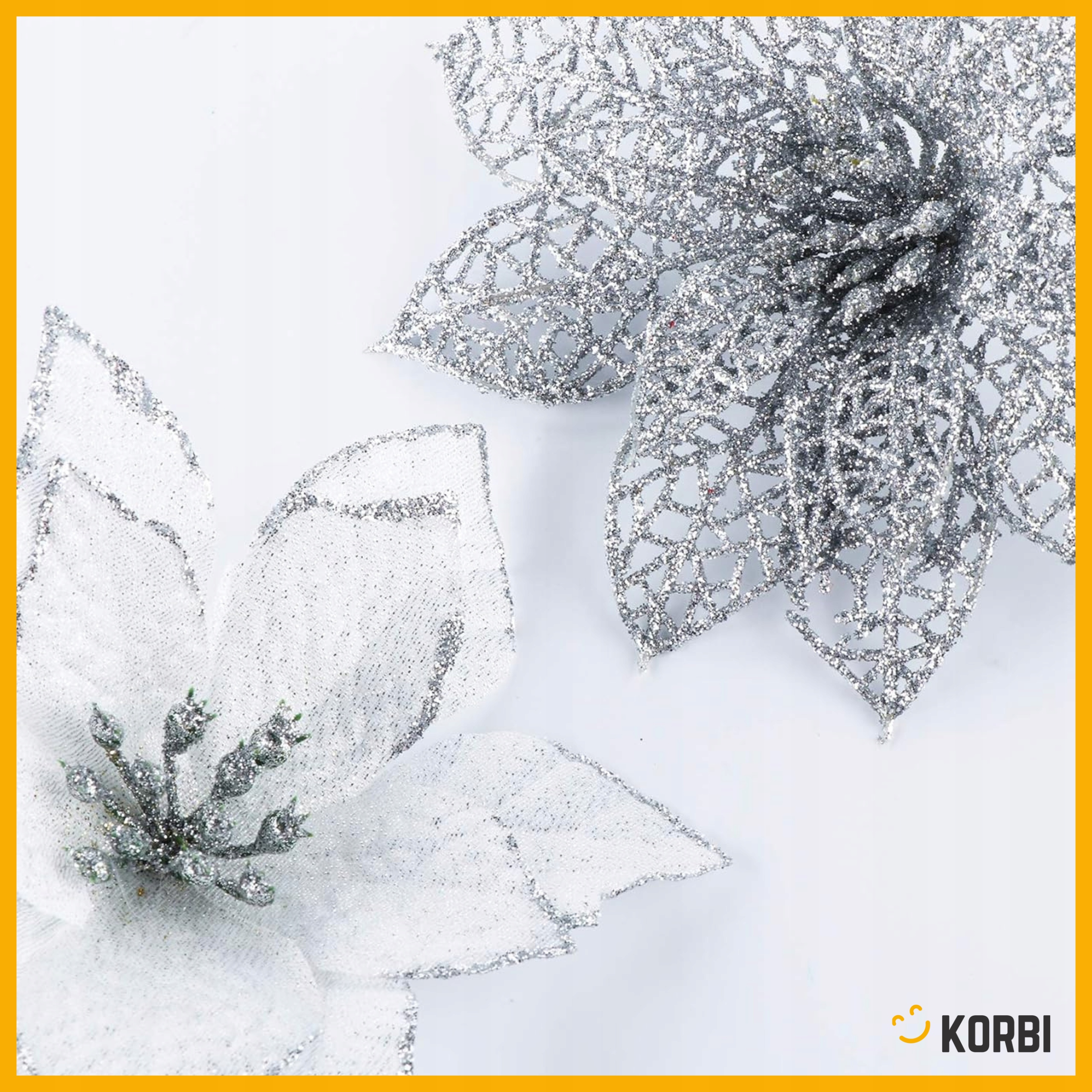 GWIAZDA BETLEJEMSKA POINSECJA KWIATY OZDOBA ŚWIĄTECZNA ZESTAW MIX 12SZT Stan opakowania oryginalne