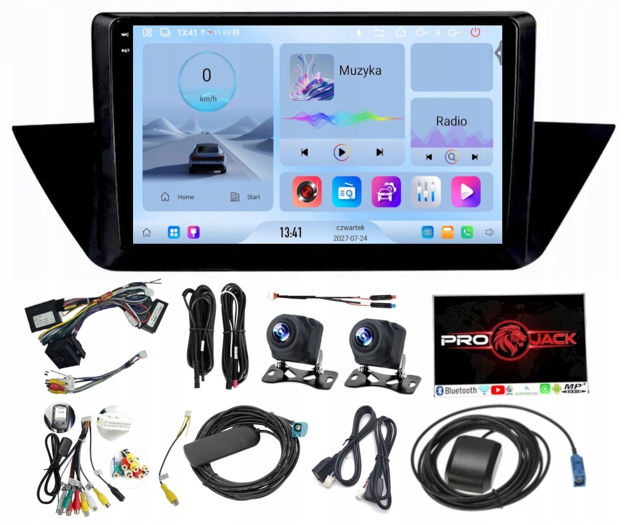 Rádio Navigácia Carplay Gps Android Bt Bmw X1 2009-2015 Wifi 4GB 64GB Sim