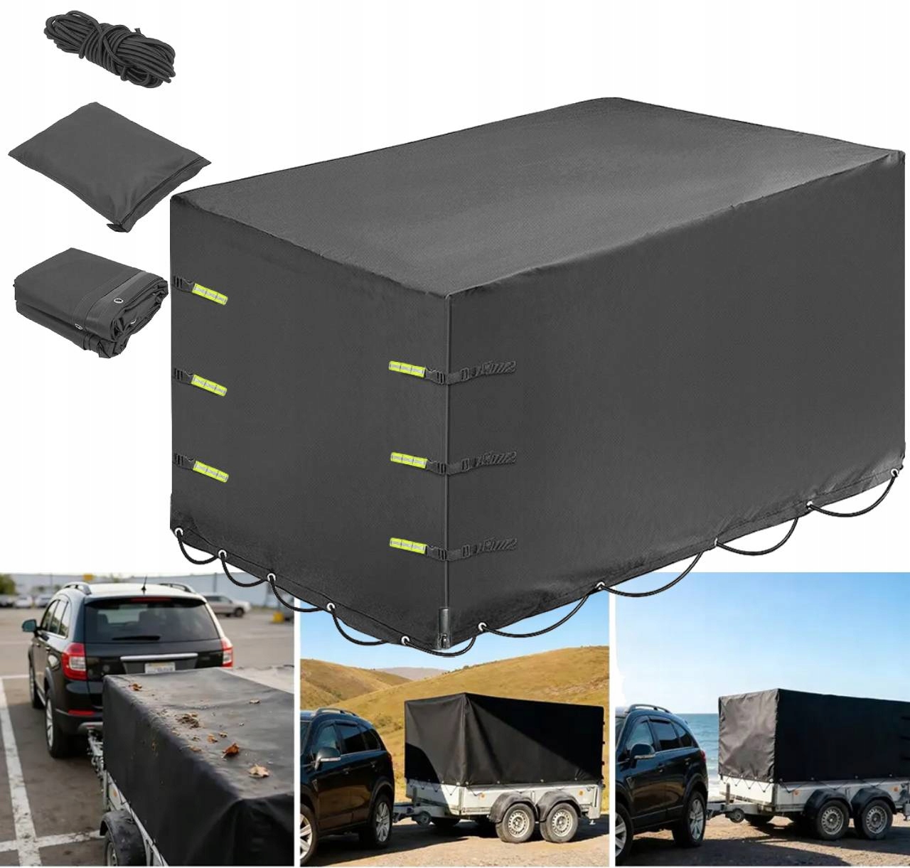 Plachta 600D Pvc Pro Automobilové Přívěsy Obal Lanko 210x114x110cm