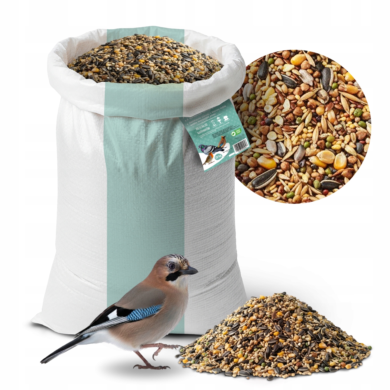 Krmivo 20 kg Bird Pamlsek Drobná Zrna Ideální Do Krmítka