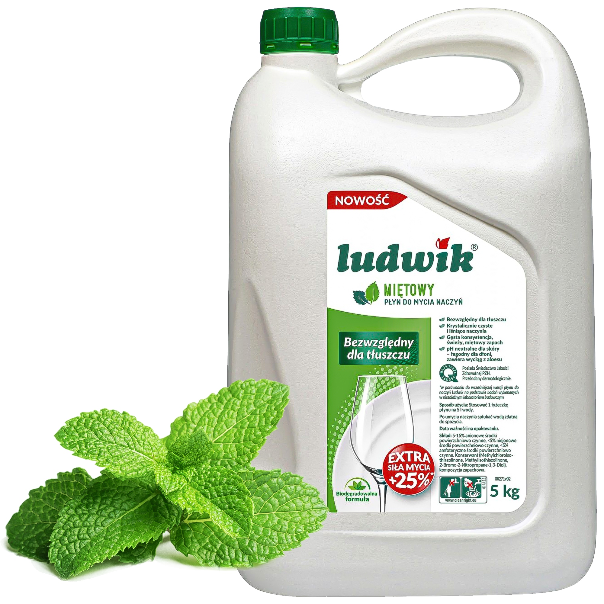

Płyn do Mycia Naczyń Ludwik Miętowy 5l