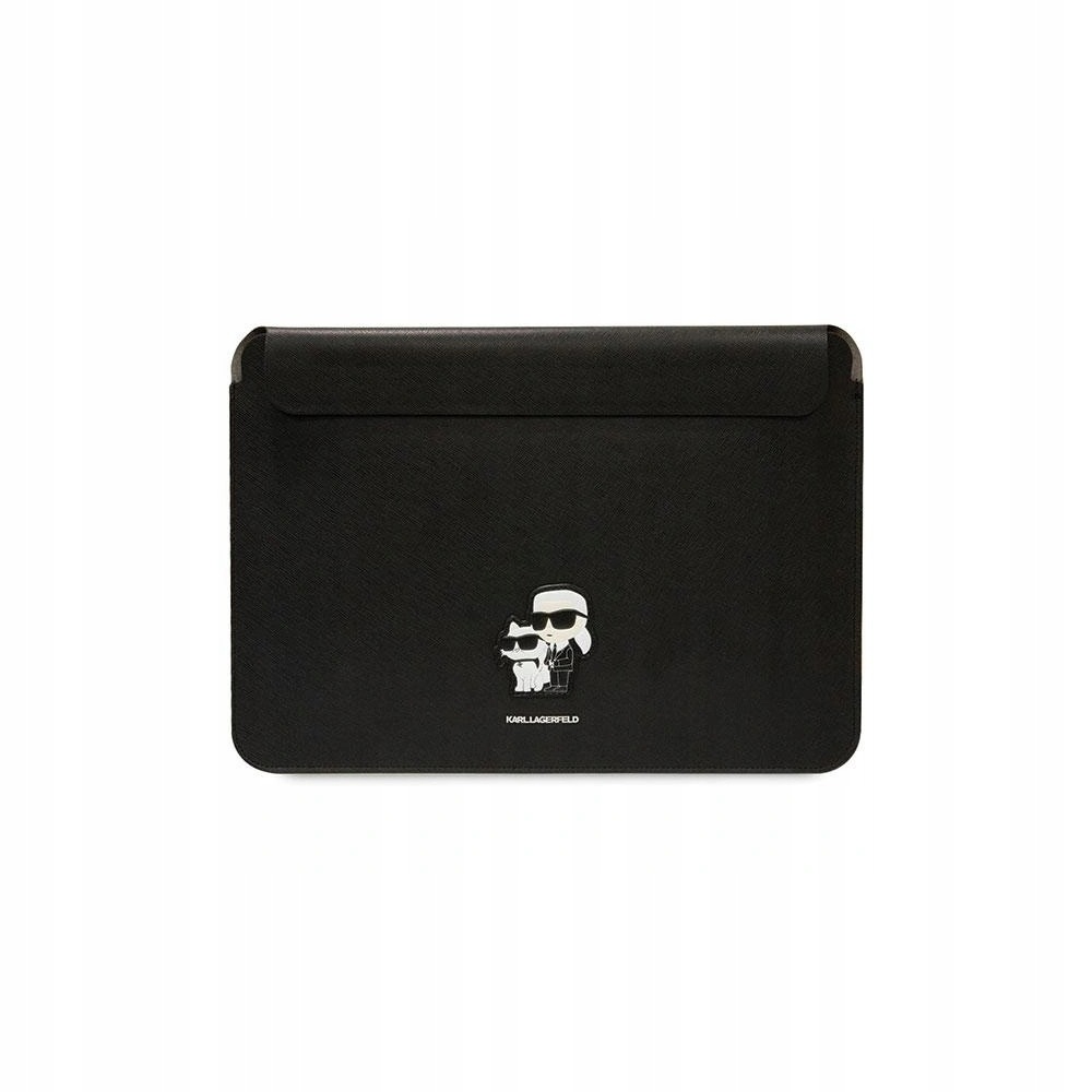 Pouzdro Karl Lagerfeld Sleeve 14 palců Saffiano černé Karl&Choupette