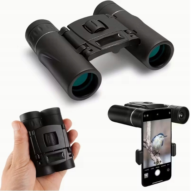 Mini Lornetka Podróżna Kompaktowa Zoom 10x25 Etui Składana Turystyczna