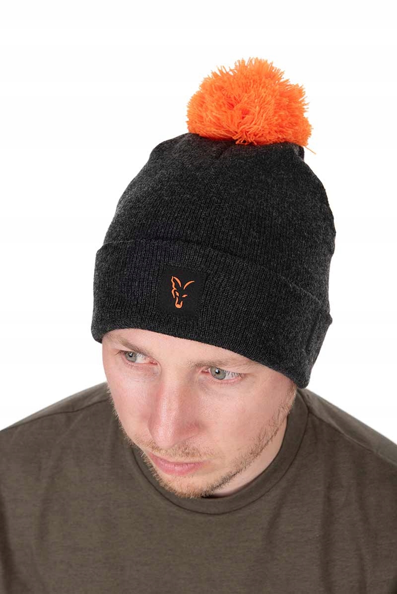 Fox Collection Bobble Hat – Black/Orange CHH036