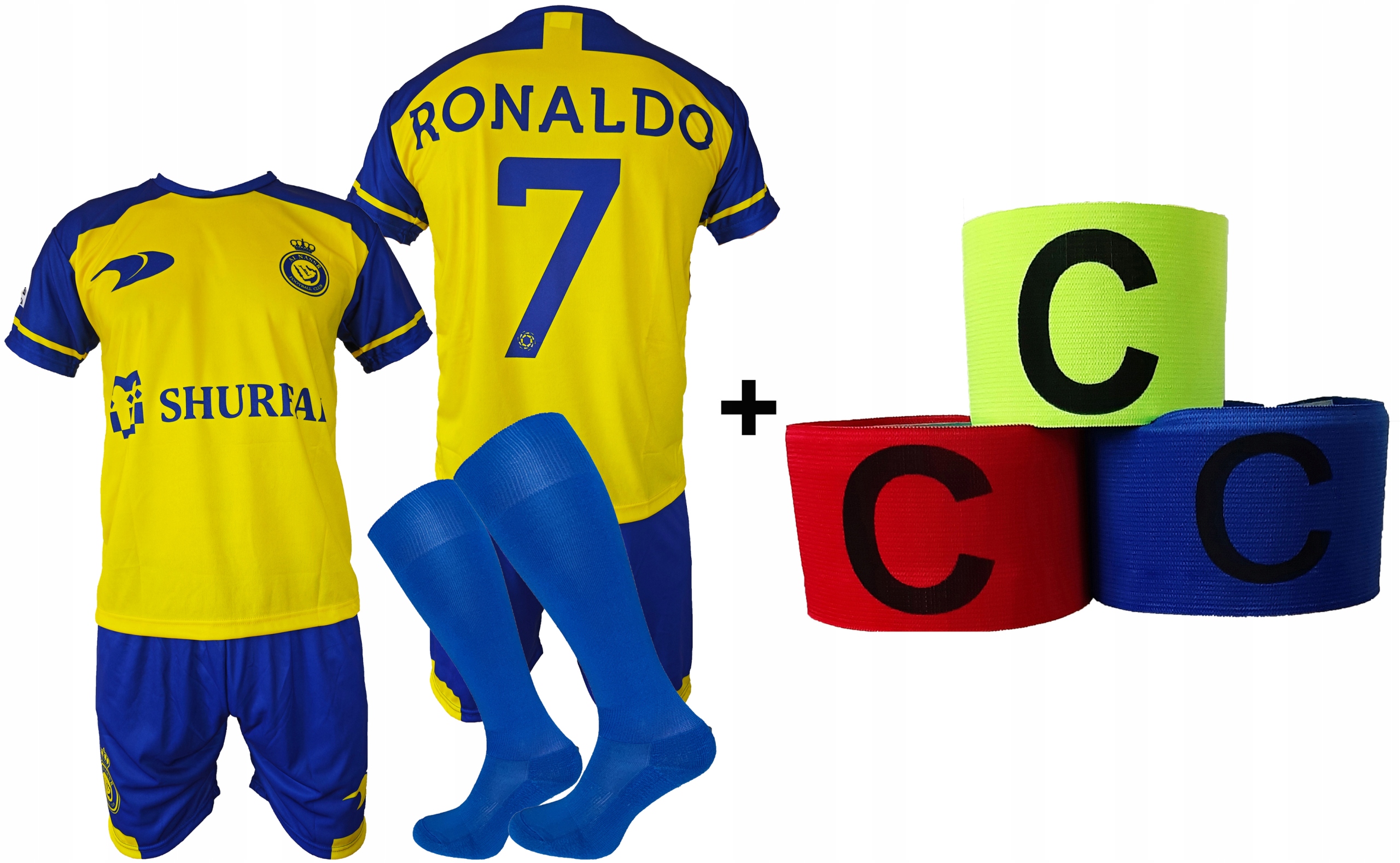 

Ronaldo komplet strój piłkarski Al Nassr r 122