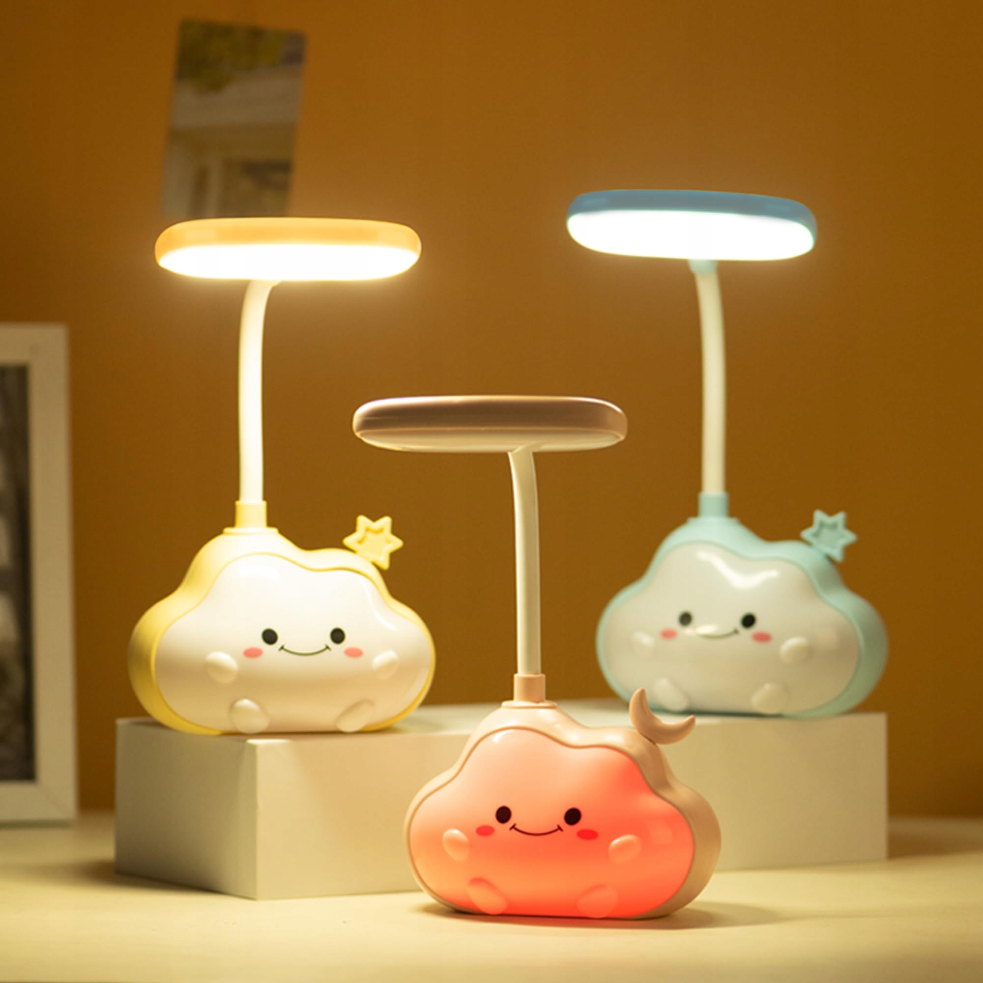 Wetry Lampka Nocna LED Dziecięca Chmurka Wielokolorowa Do Karmienia — miniatura 2