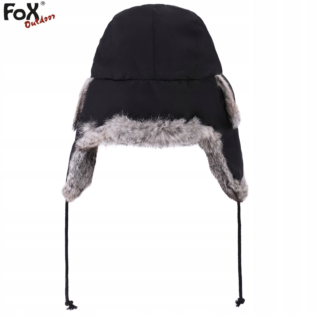 CZAPKA USZATKA FUTRZANA ZIMOWA USZANKA FOX M Kolor czarny