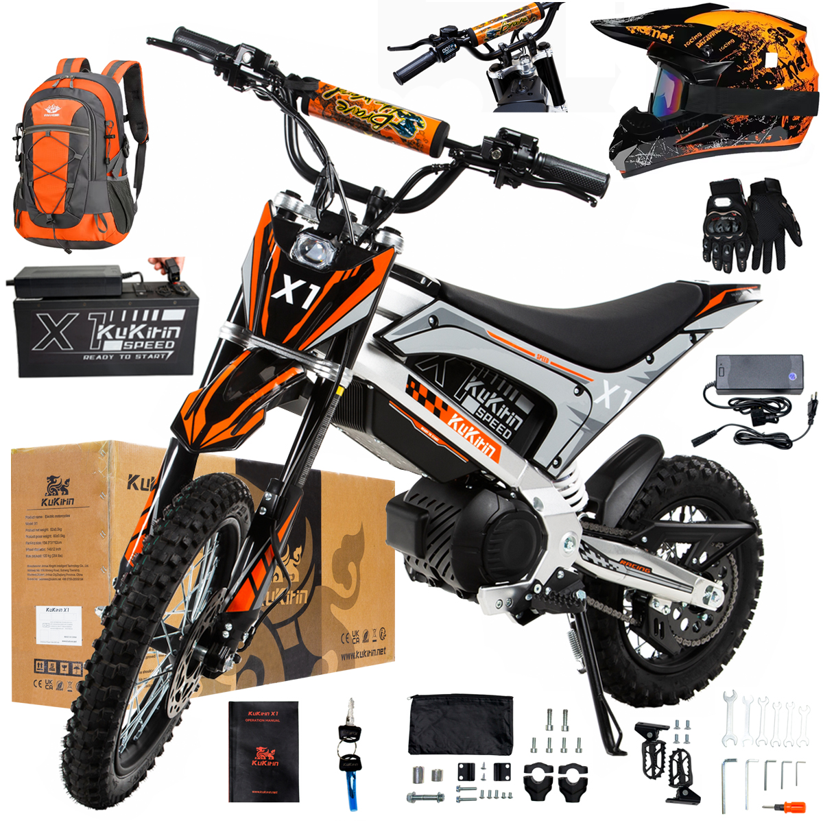 Kukirin X1 2026 Nové terénní elektrické vozidlo 2000W50KM/H 48V20.8Ah 14''