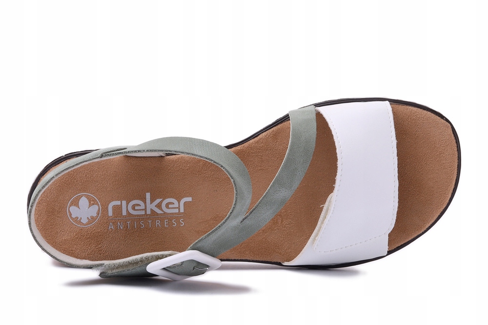 Sandały damskie RIEKER V3660-52 green combinat r42 Rozmiar 42