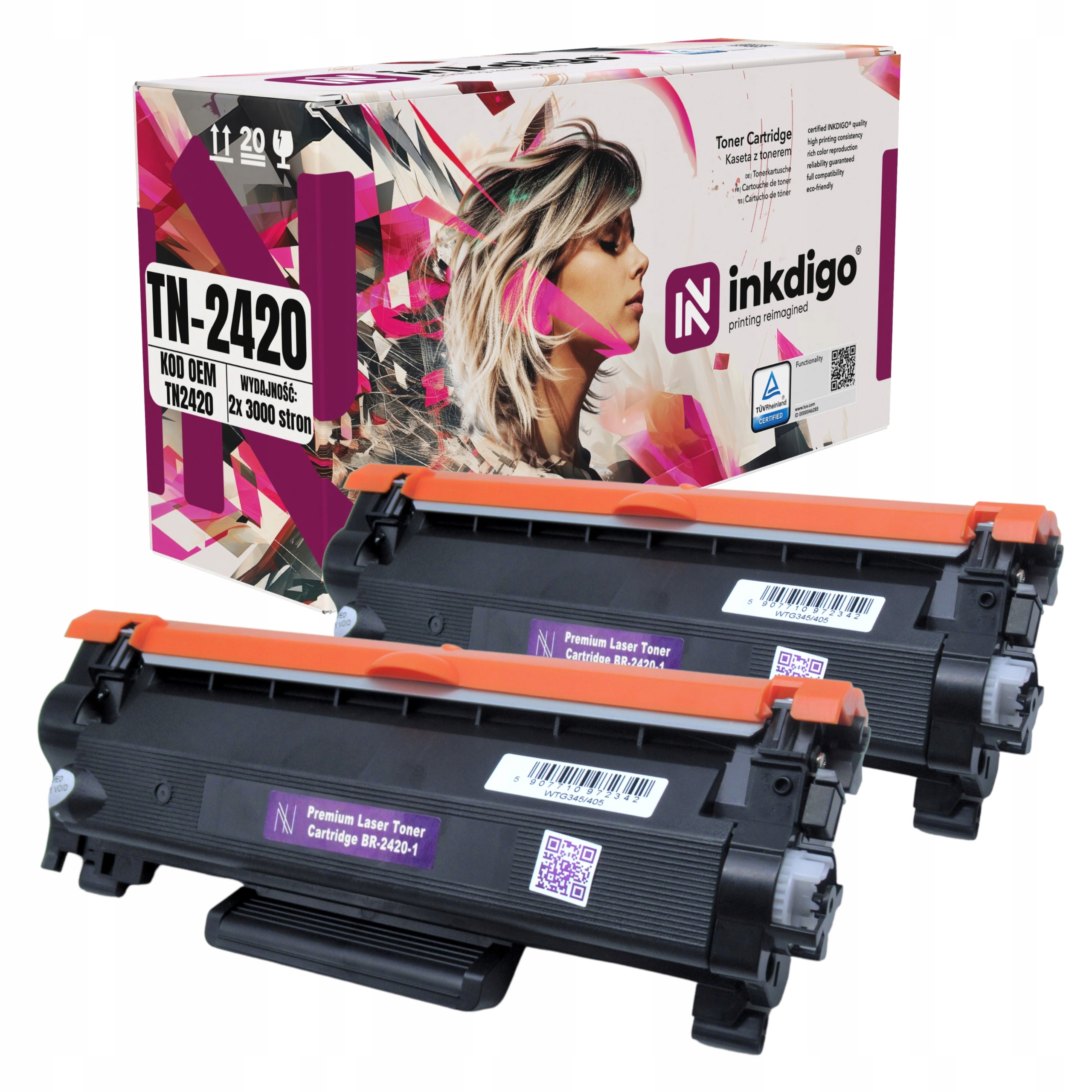 2x Náhradní toner TN-2420 pro Brother HL-L2375DW