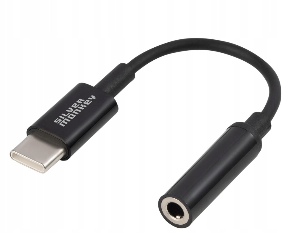 Silver Monkey Adapter USB-C - minijack 3.5 Biały
