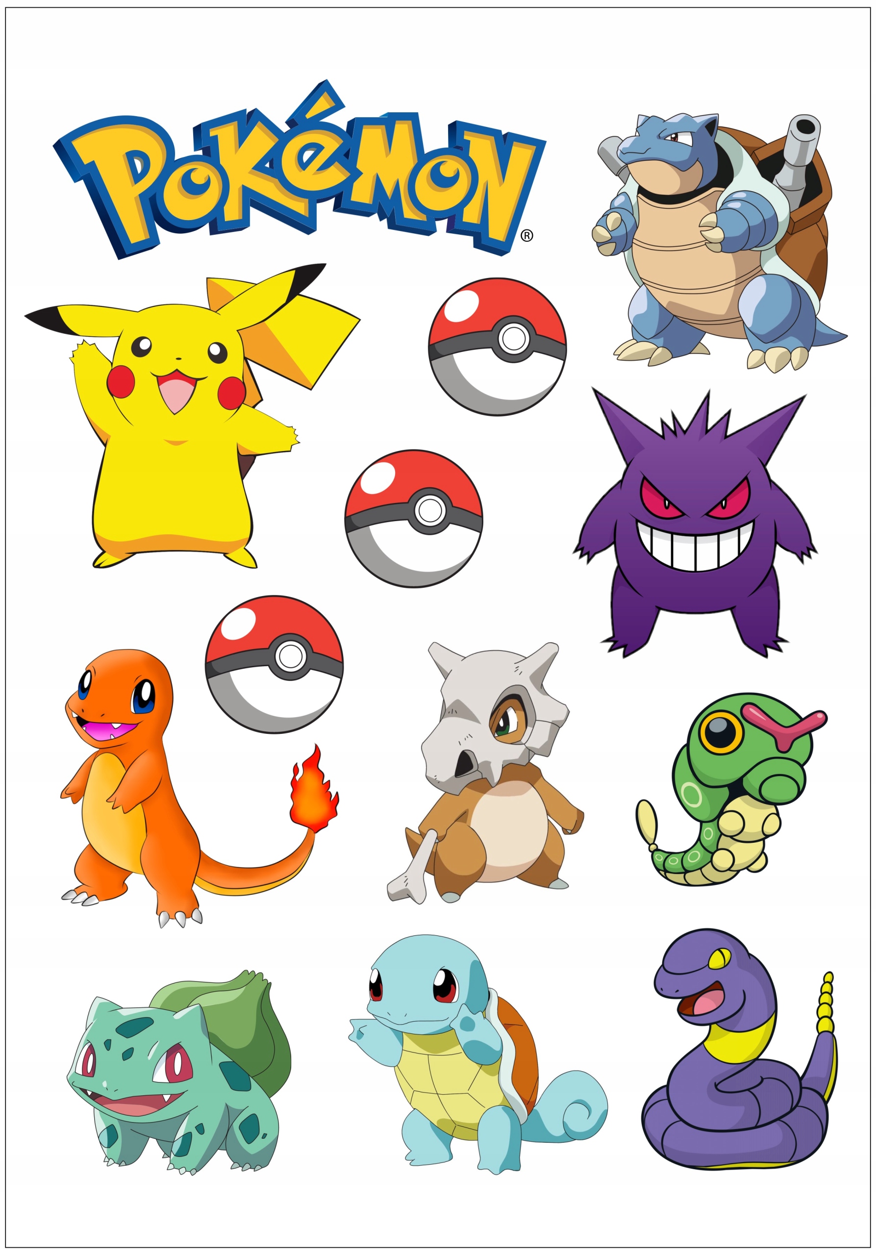 Pokemon - Masa cukrowa, wydruk A4