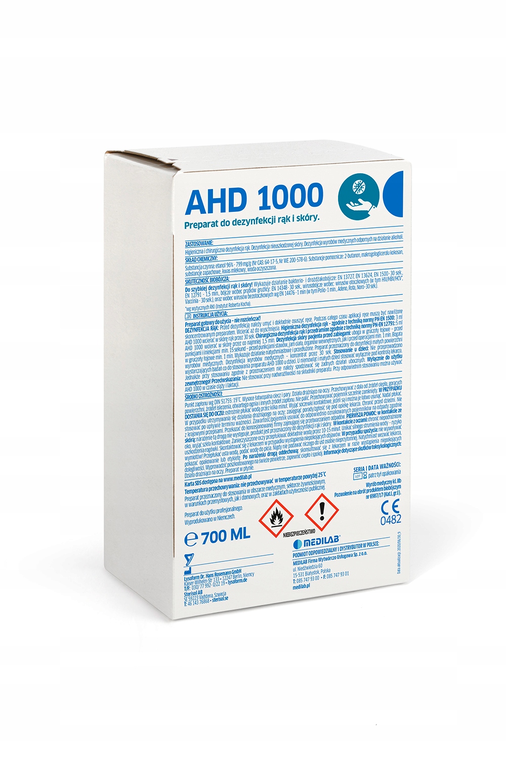 

Ahd 1000 do chirurgicznej dezynfekcji skóry- 700ml