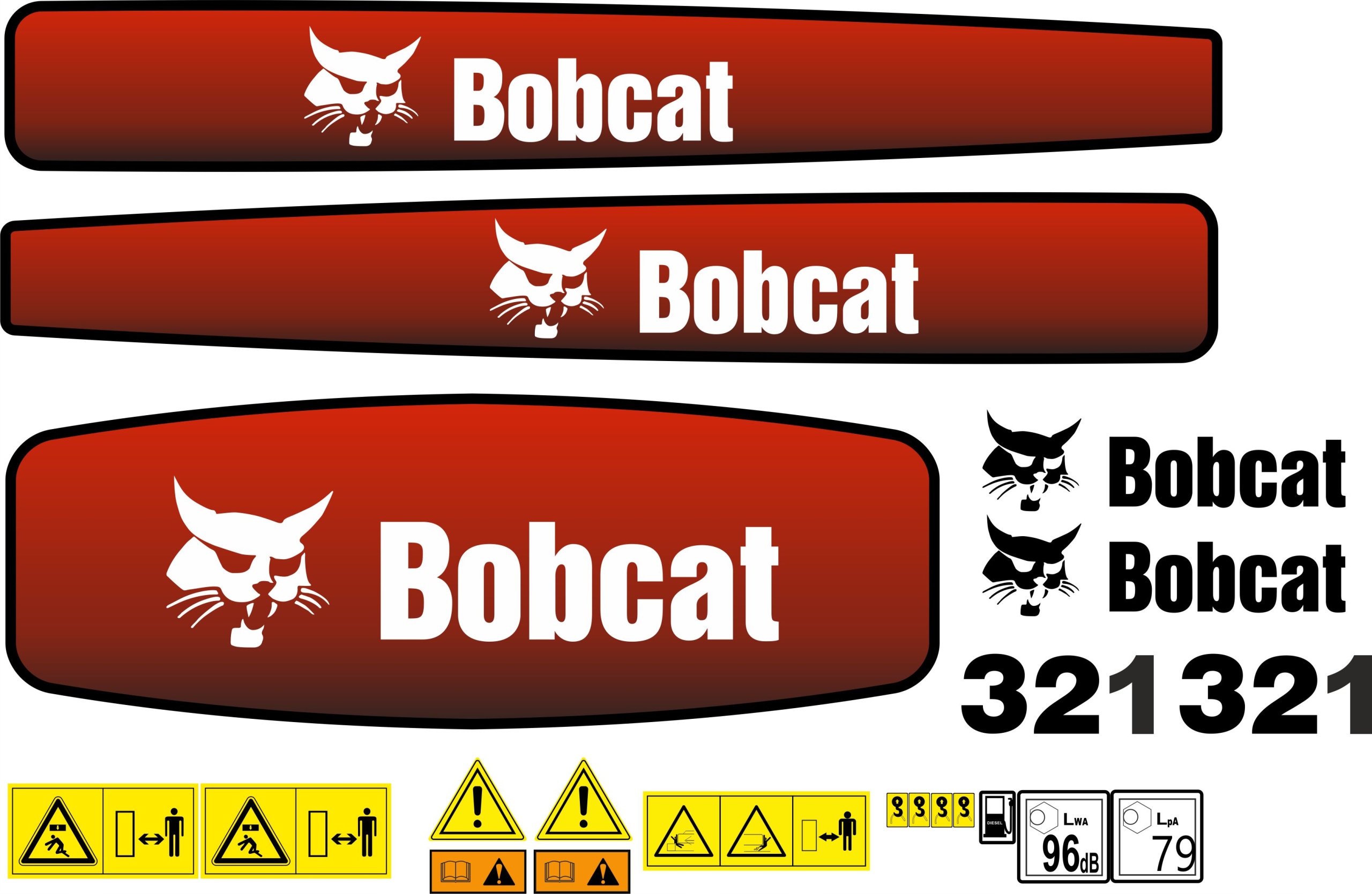 Bobcat Bobcat 325d Mini Bagger Aufkleber Set 
