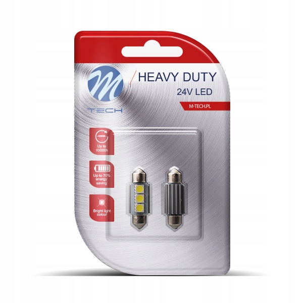 

2x Żarówka Led C5W 36mm 24V Tir Zimna Biel Canbus