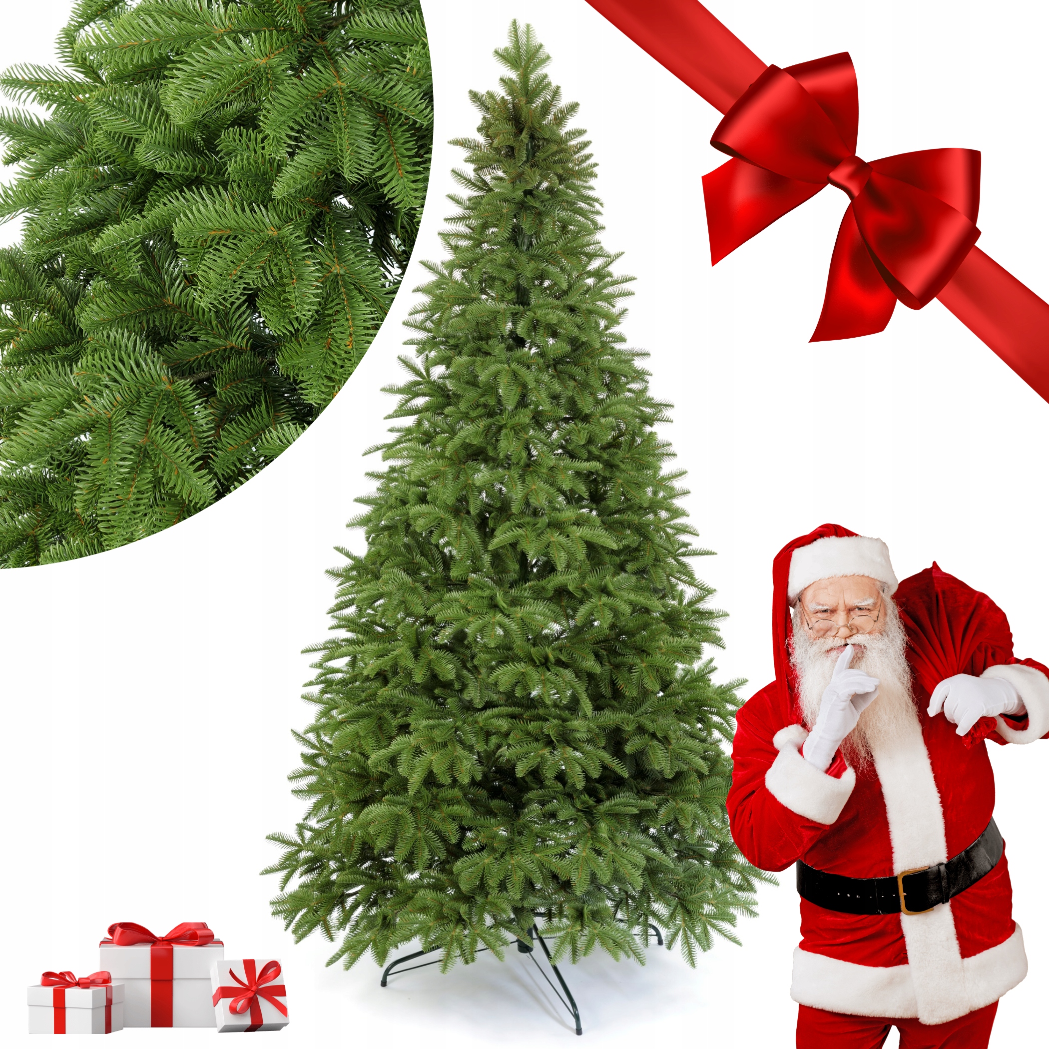 Umelý vianočný stromček 100 % Pe Olive Glow 2D 220 cm svetlozelená jedľa ako živá