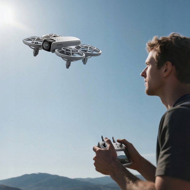 Dronas valdiklis su LCD 2 kameromis bešepetėlinis variklis 125G WiFi 3x akumuliatoriai žaislinis vaikams – skirtinga komplektacija 15 nuotrauka 14