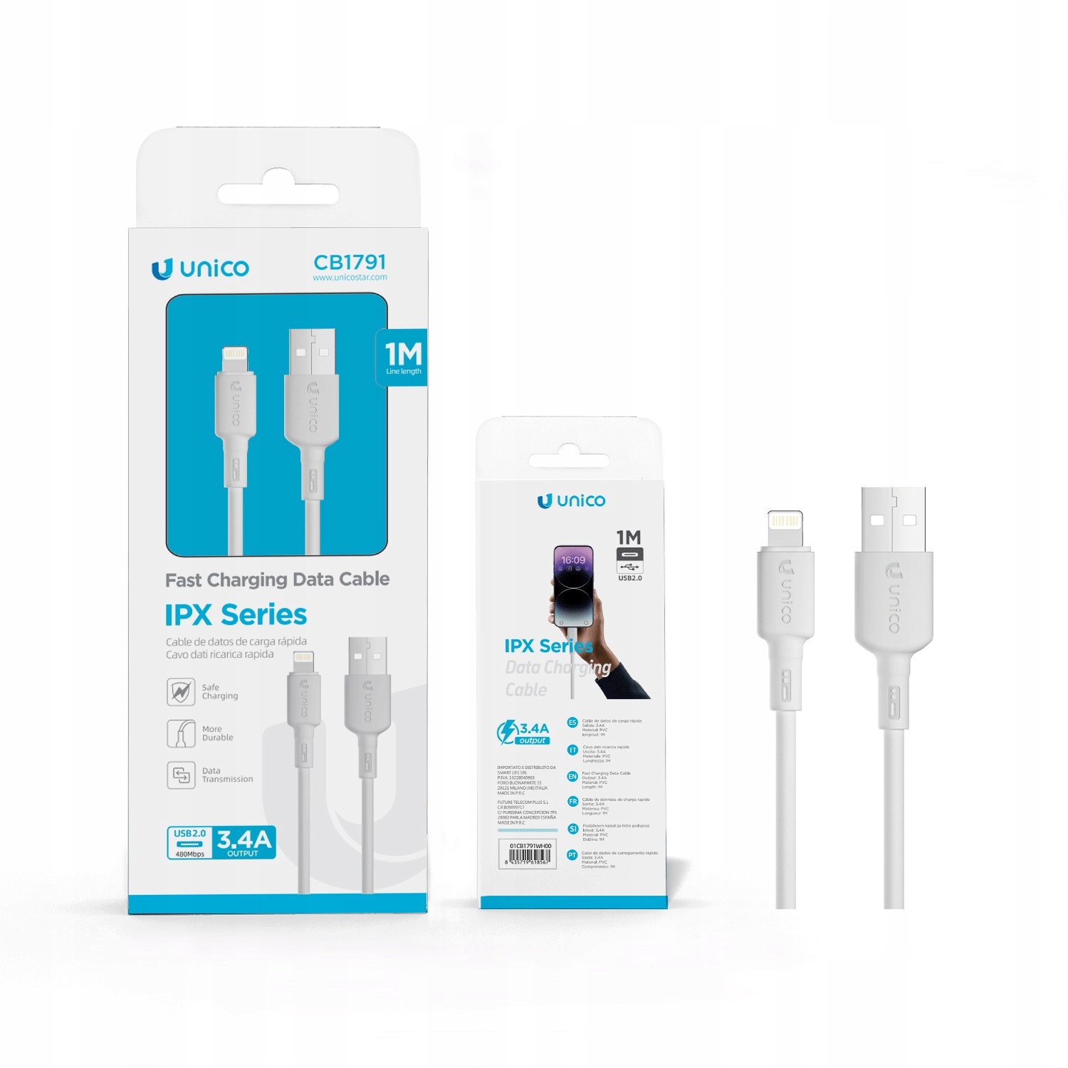 Kabel Usb Apple Lightning 3.4A Kabel do iPhone 1M