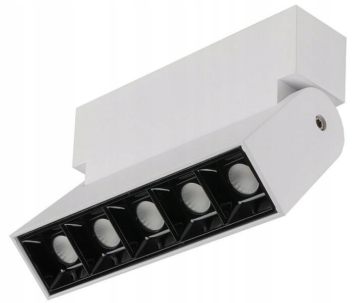 Stropný reflektor do izby Dom Nástenná lampa Focus Biela 10W Led 3000K