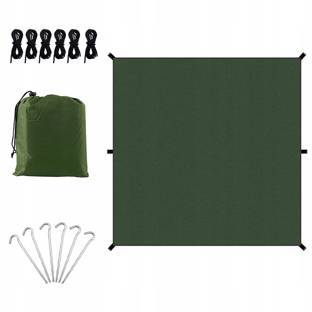Wodoodporna Tarp Płachta Biwakowa Termiczna 3X3 M Ochrona Uv