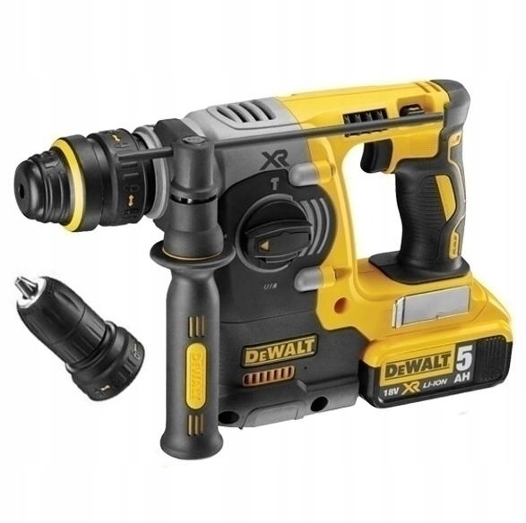 DEWALT MŁOTOWIERTARKA DCH274P2T 18V 2x5,0Ah Li-Ion Zasilanie akumulatorowe