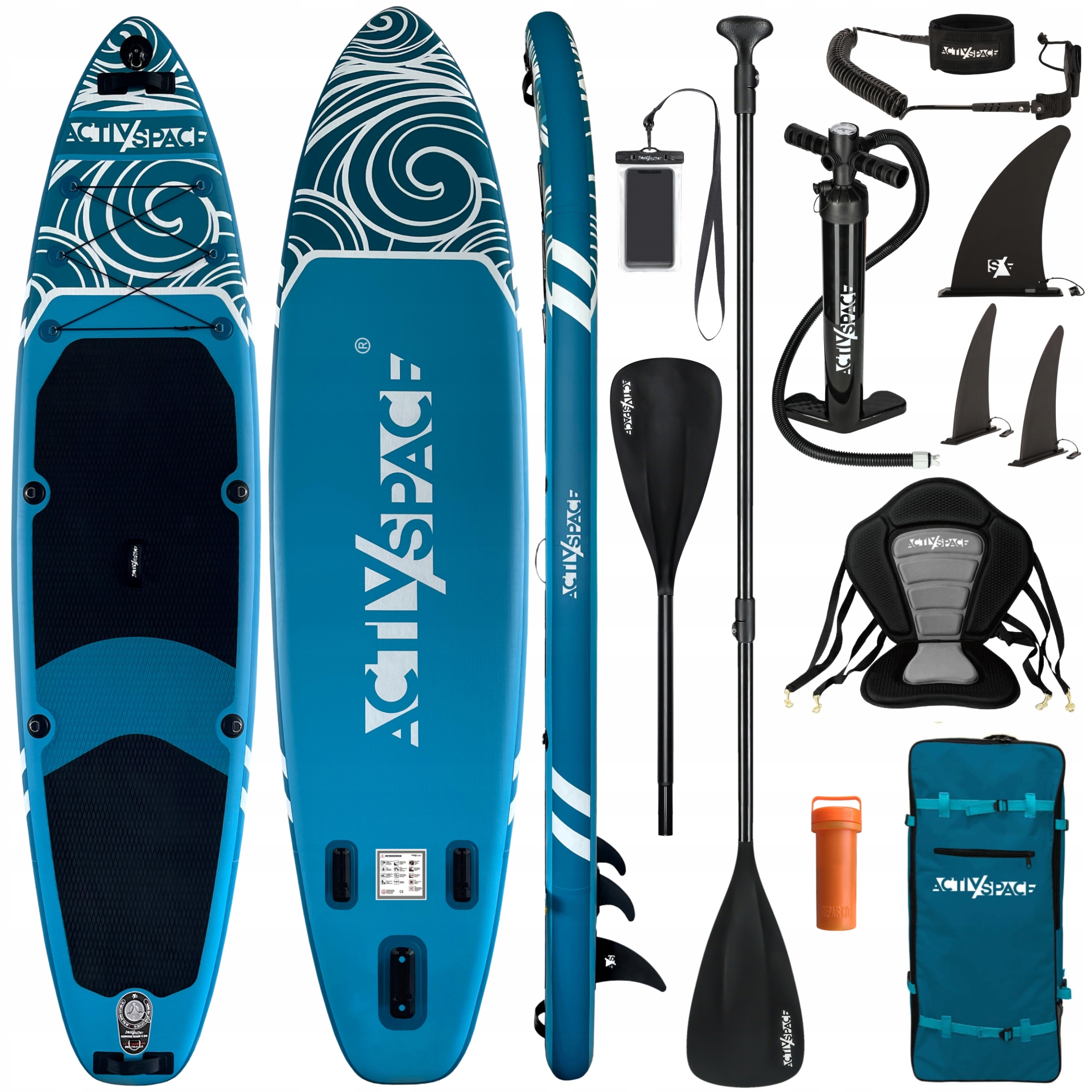 Sup prkno Pro stand up paddle nafukovací 11,6” 350 cm sada s pádlem 220 Kg