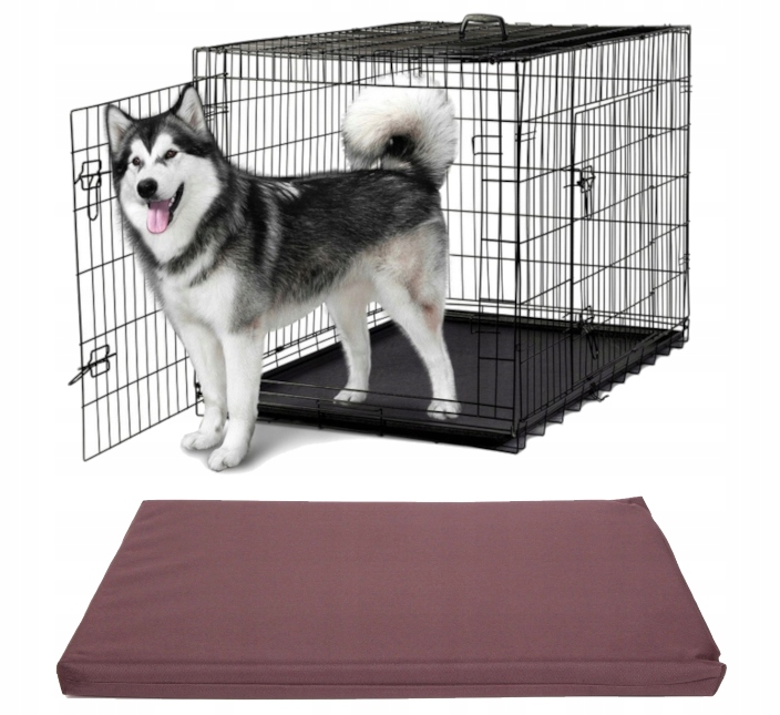 Metalowa Klatka Kennelowa dla Psa XXL transport +materac Legowisko z Kodury