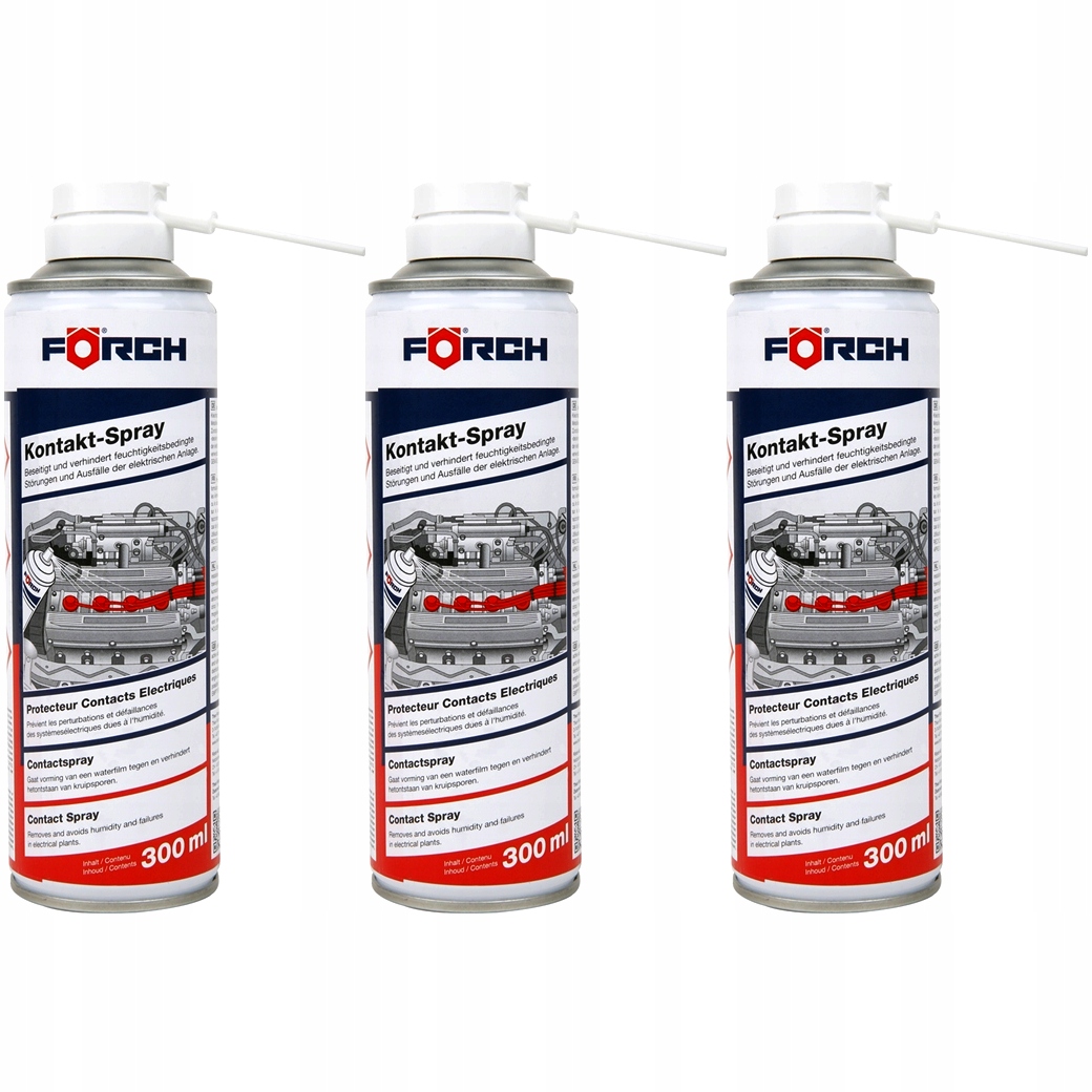Środek do styków Forch Kontakt-Spray wypiera wilgoć 3 x 300ml