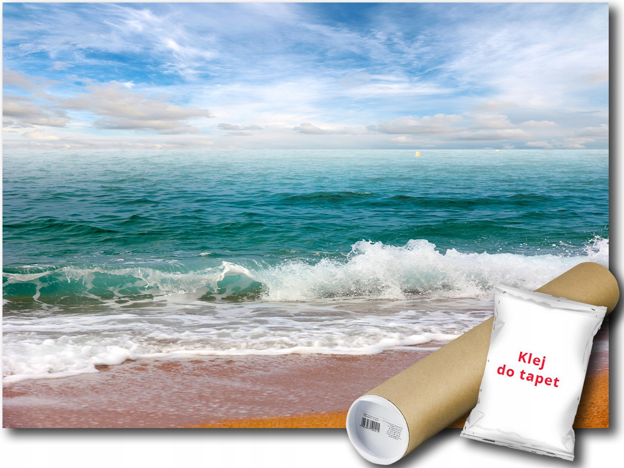 Vinylová Fototapeta Krajina Pohled Na Venkov Moře Pláž Vlny 416x290