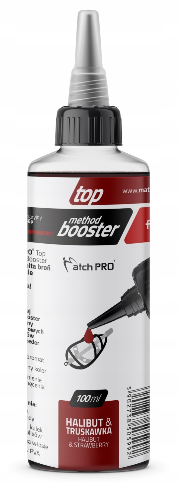 Top Method Booster Halibut Truskawk 100ml Matchpro