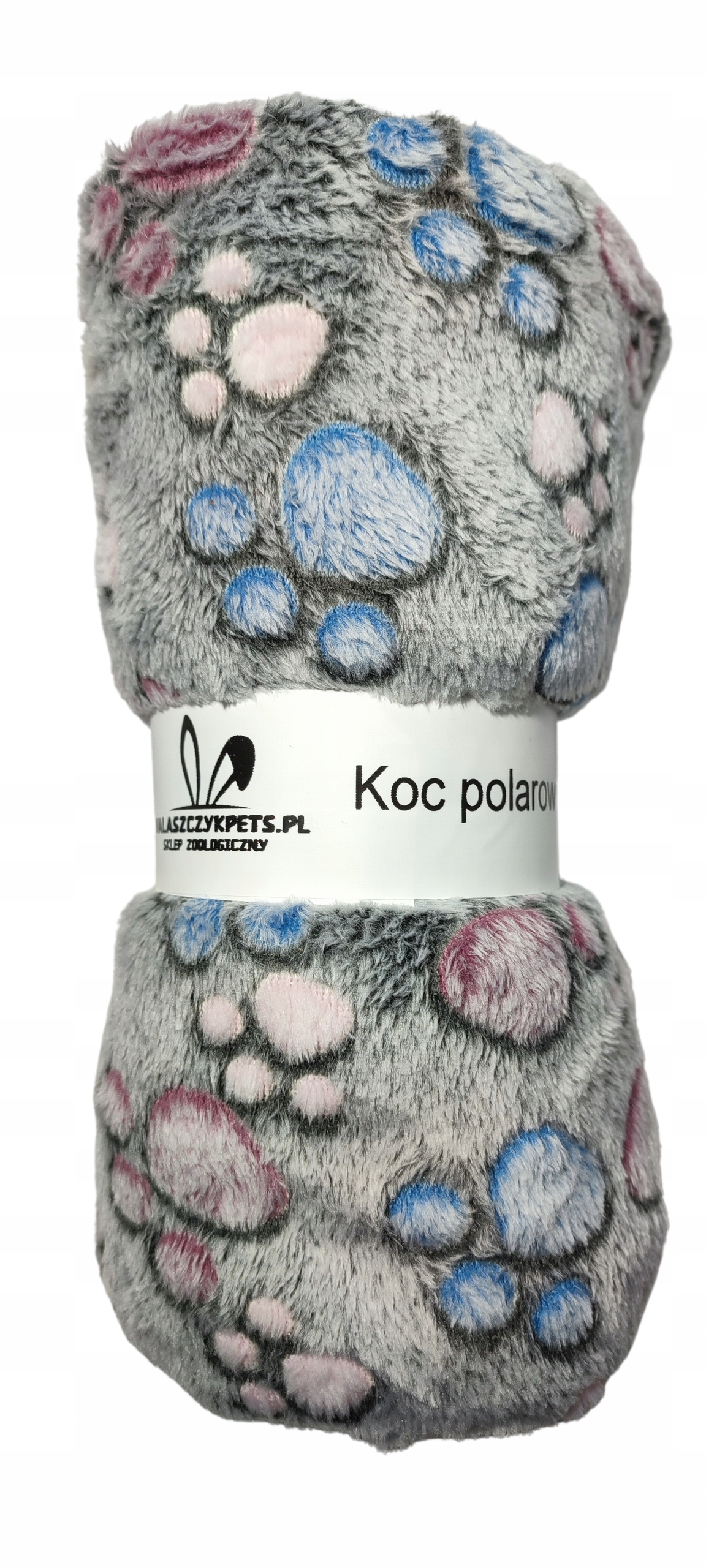 

Kocyk Dla Psa Polarowy Kolorowe Łapki 100x70 Koc