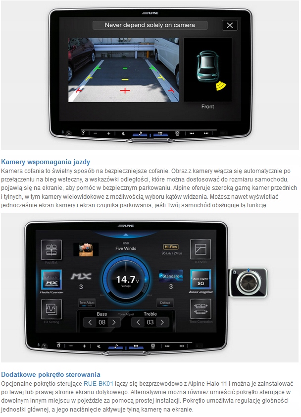 ALPINE ILX-F115D CARPLAY ANDROID-AUTO 11-CALI, HIT Rodzaje odtwarzanych nośników USB