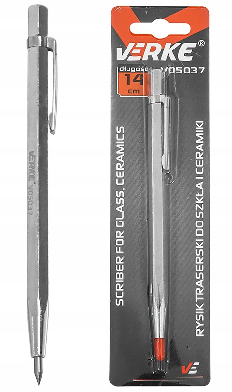 Rysik Traserski Do Szkła Metalu Ceramiki 14cm Węglik Wolframu