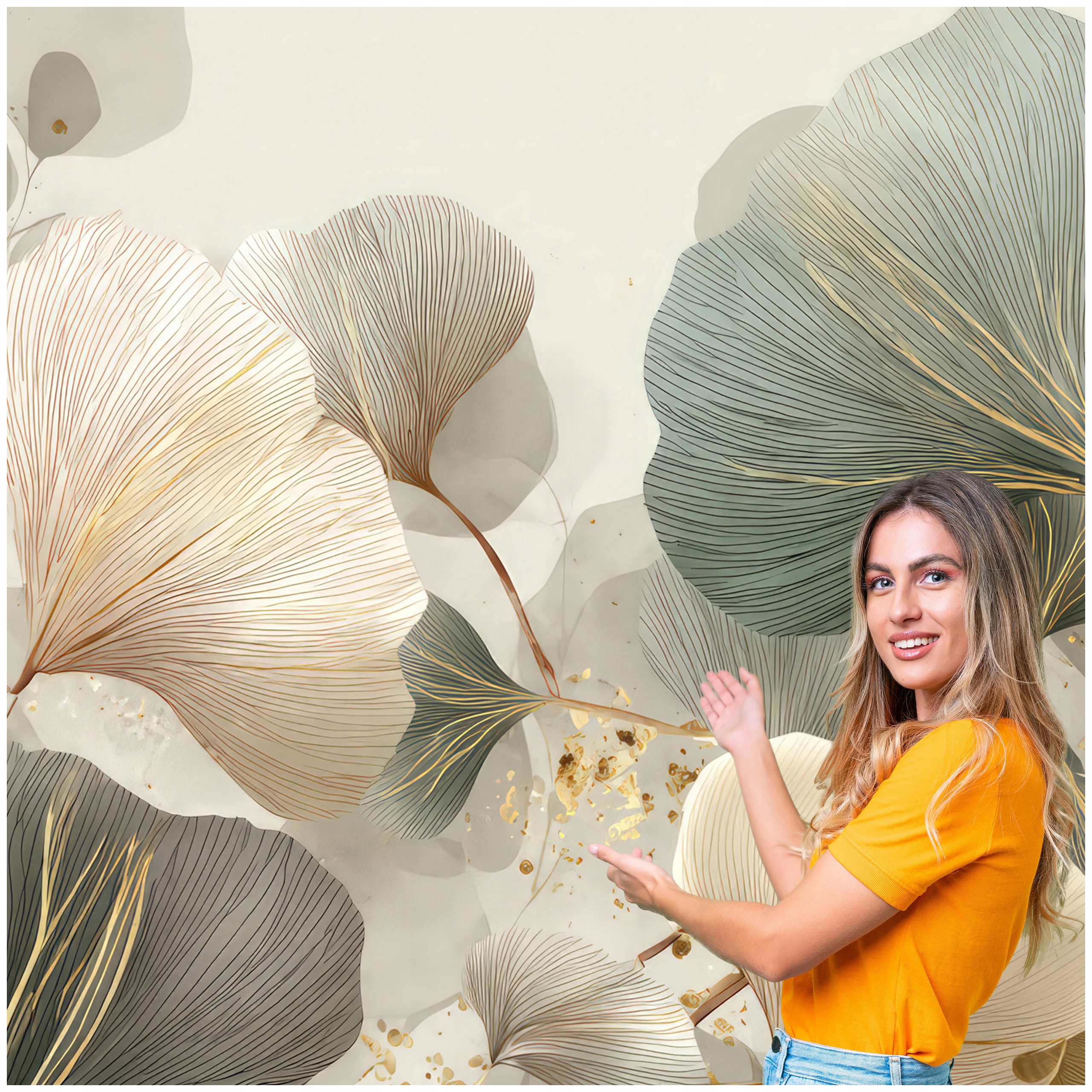 Fototapeta Salón Spálňa Ginkgo biloba Listy Príroda Boho 294x260 MLN07F