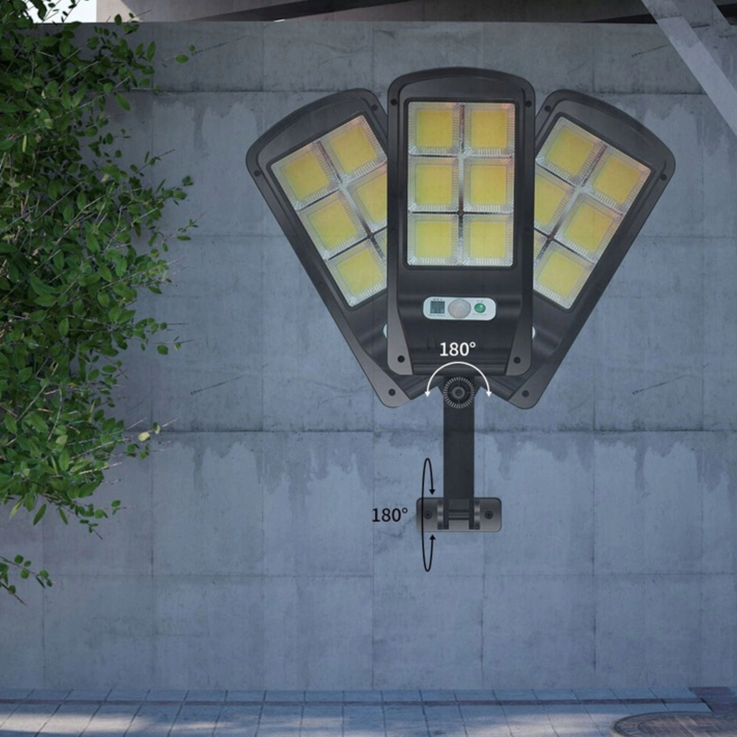 ERŐS NAPELEMES LED COB UTCAI SZÜRKÜLETI MOZGÁSÉRZÉKELŐ LÁMPA TÁVIRÁNYÍTÓVAL IP védelmi besorolás IP65