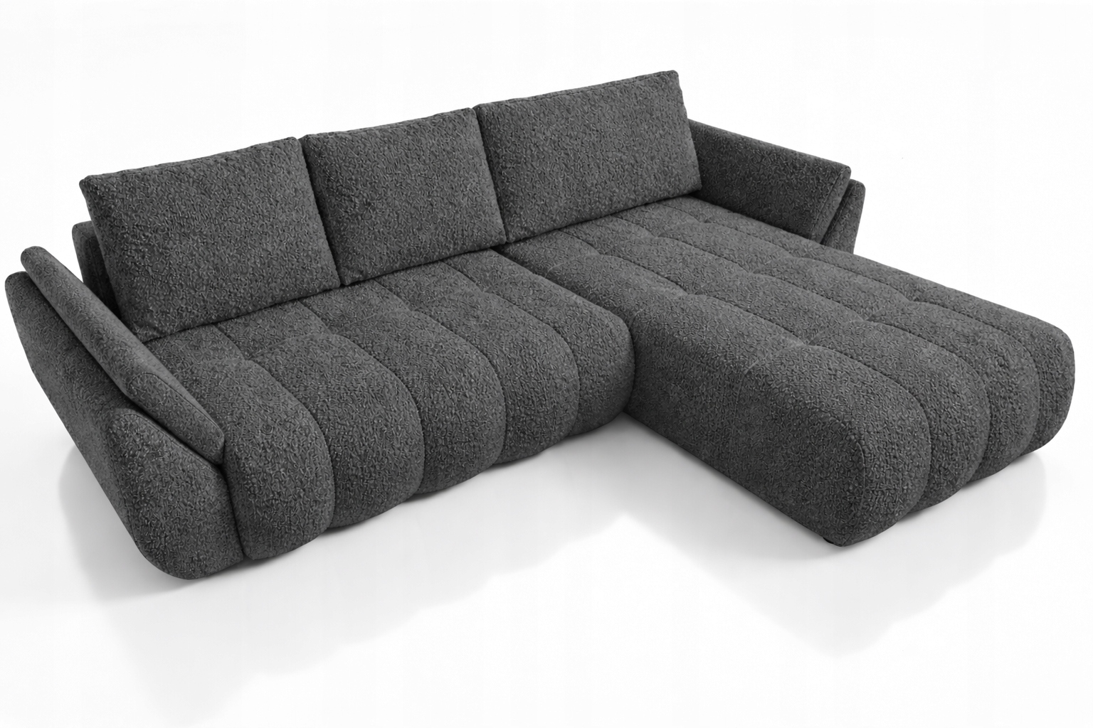Univerzální Rohová Sedací Souprava s funkcí spaní Faro 283 cm Grafitová