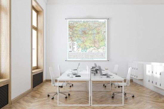 WOJEWÓDZTWO MAŁOPOLSKIE MAPA ŚCIENNA ADMINISTRACYJNA I DROGOWA Autor Praca zbiorowa