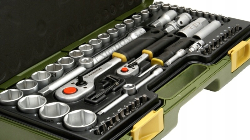 PROXXON Zestaw Kluczy Nasadowych 65 Elementów z Grzechotką i Walizką — miniatura 7