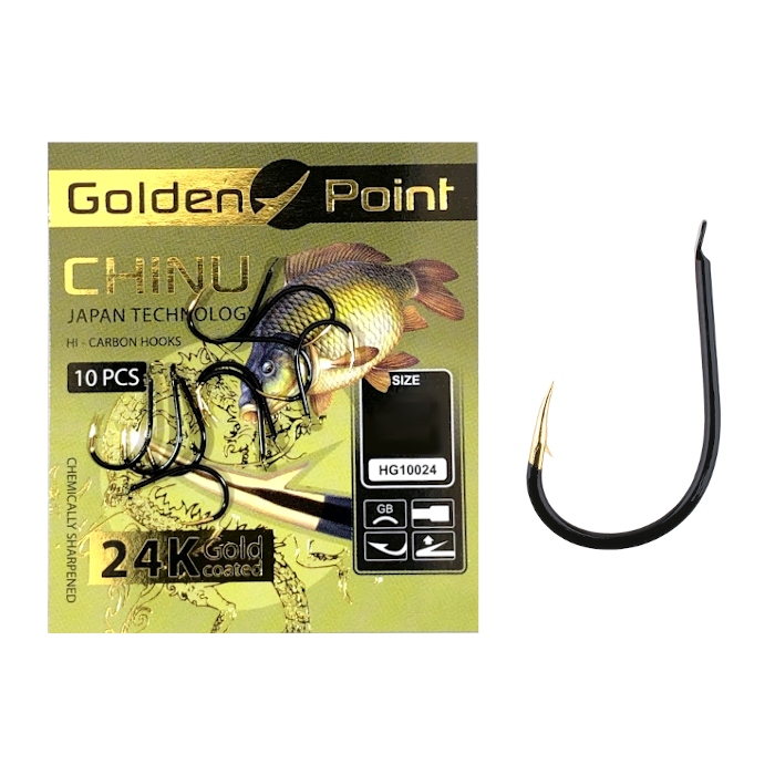 Haczyki z zadziorem Golden Point Chinu r. 6 Mikado