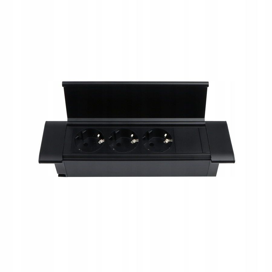 Flat Box Gniazdo meblowe 3 x 230V czarne