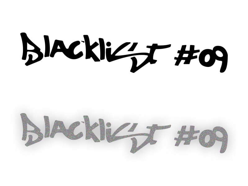 BLACKLIST #09 - Naklejka na samochód na auto ODBLASKOWA