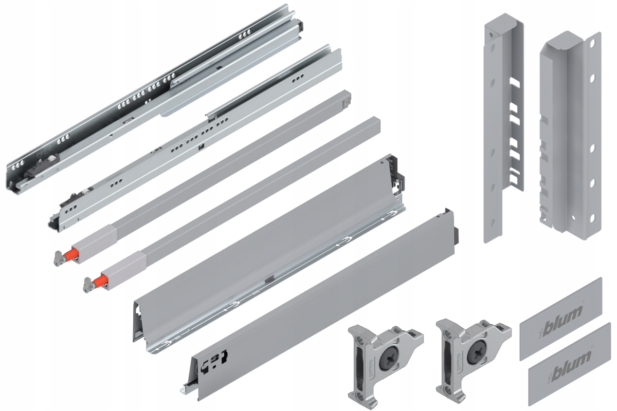 Blum Šuplík 600 zásuvka vysoká D šedá 65 kg