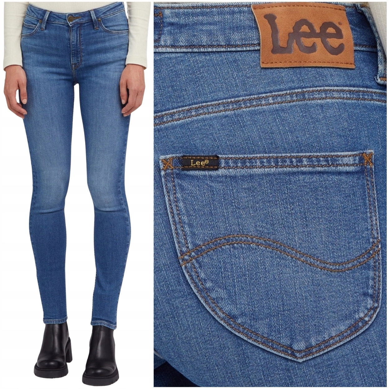 Lee Scarlett High Shade vysoké dámské džínové kalhoty úzké nohavice W30 L33