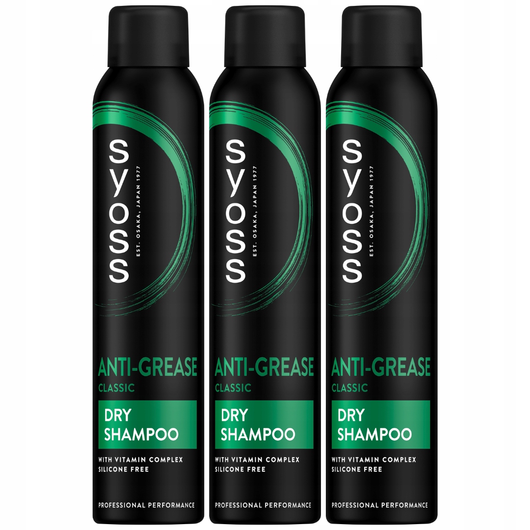 Syoss Anti Grease Suchý Šampon 200 Ml x3