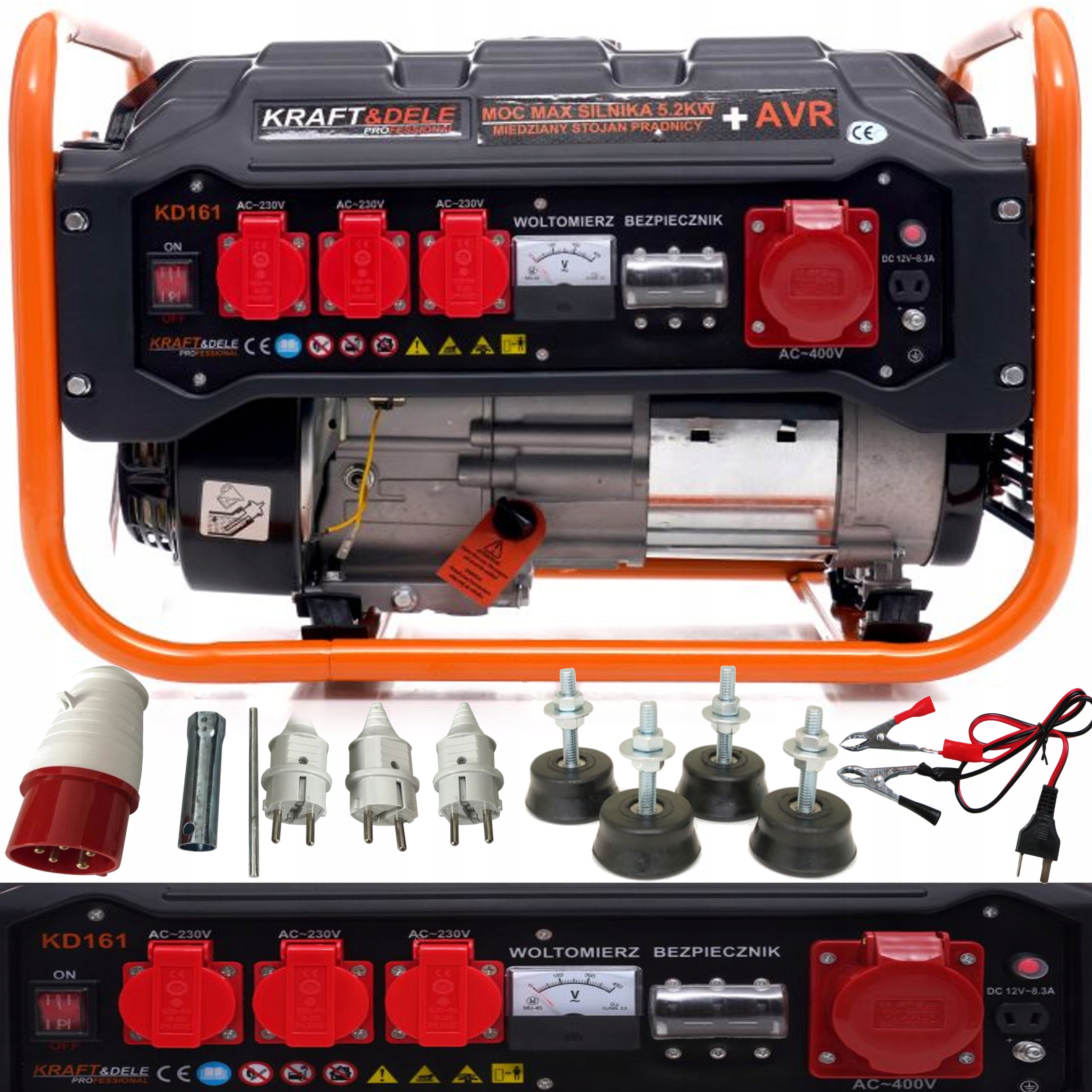 Agregat prądotwórczy 3500W 12/230V/380V KD161 Kraft&Dele
