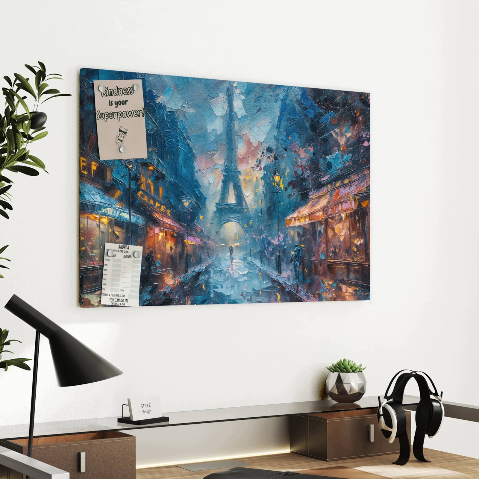 Magnetická tabule Paryský Noc 60 × 40 cm
