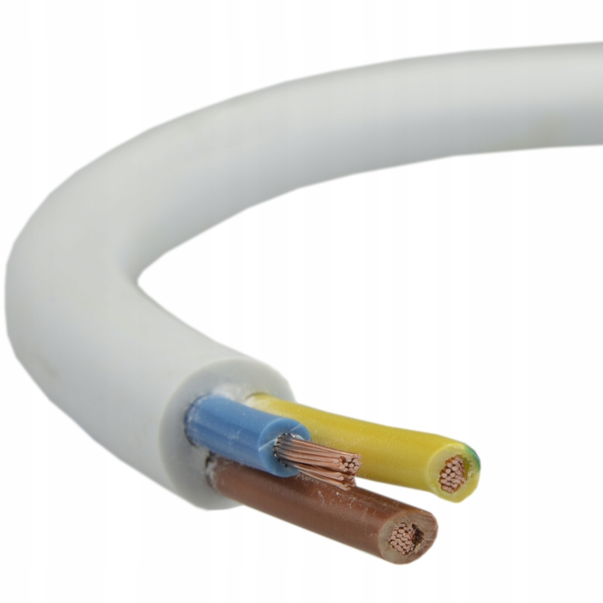 

Przewód linka Okrągły Omy 3x1,5mm BIAŁY-1m