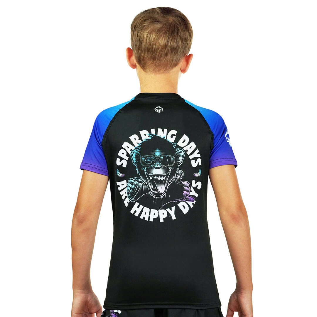 Rashguard z krótkim rękawem dziecięcy Ground Game Cheeky Monkey r. 158 cm Stan opakowania oryginalne