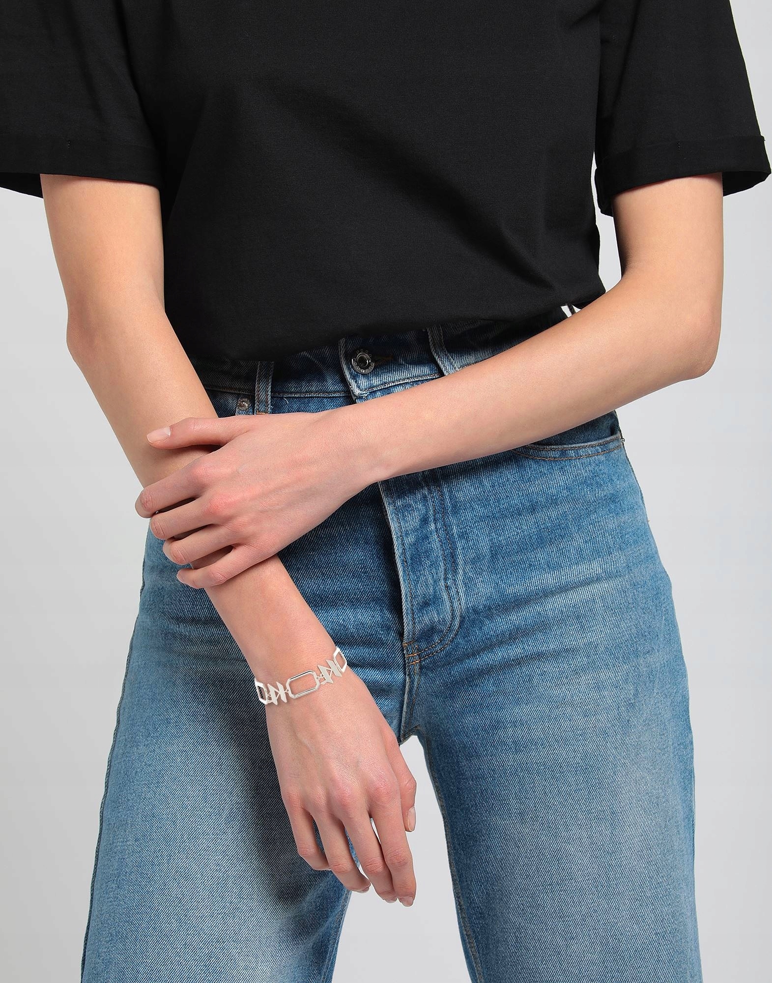 Karl Lagerfeld Stříbrný Náramek S Karabinkou